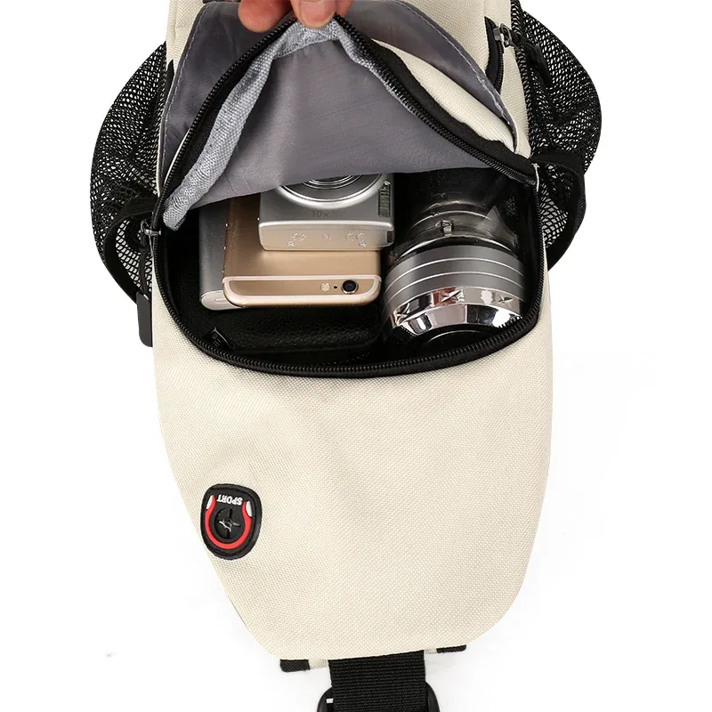 sac de poitrine unisexe, sac à bandoulière, sac à dos de voyage en tissu oxford, sac de poitrine imperméable pour la randonnée, sac à dos de jour, sac à bandoulière