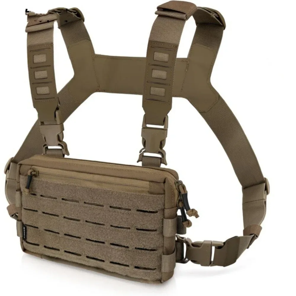 nouveau sac de poitrine en nylon 1000d pour hommes bandes réfléchissantes edc hip-hop streetwear sac à dos plusieurs poches sac de plate-forme de poitrine en nylon randonnée