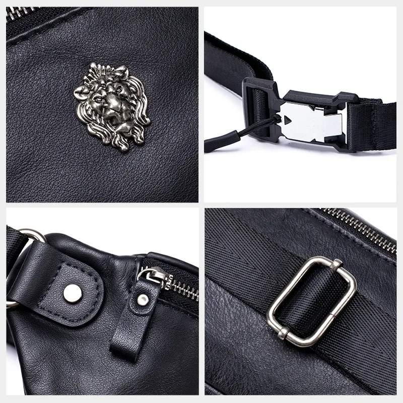 sacs banane en cuir véritable pour hommes, sac de ceinture, sac de taille à la mode, sac à bandoulière pour entraînement, voyage, camping, randonnée, marche
