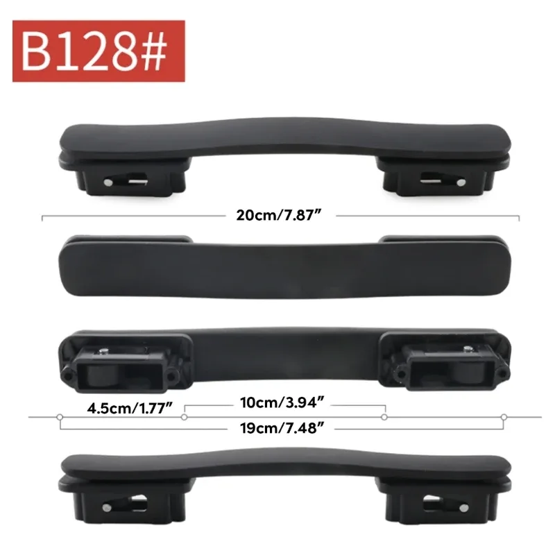Poignée Remplacement Plastique Noire Confortable Remplacement Valise Bagage Utilisation Long Terme Installation Facile Bricolage