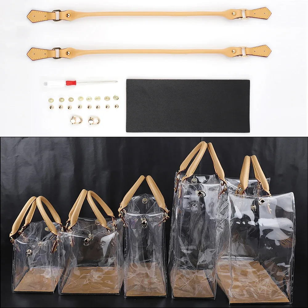 kit d'accessoires pour la fabrication de sacs à main en cuir pour femmes, accessoires diy faits à la main en tpu pour sacs fourre-tout transparents de grande capacité
