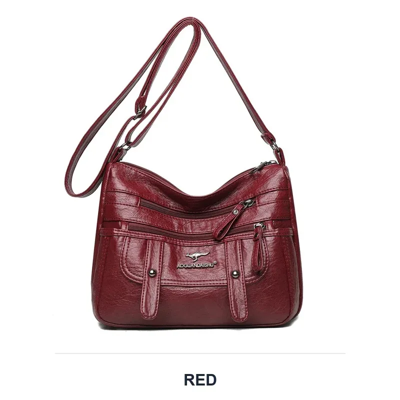 sac mère en cuir souple, sac à bandoulière de grande capacité à la mode pour femmes