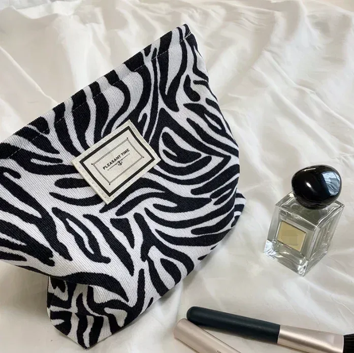 trousse à cosmétiques de beauté florale pour femme, trousse de maquillage, broderie coréenne, velours côtelé, grand sac de rangement de lavage et de toilette, poudres, voyage