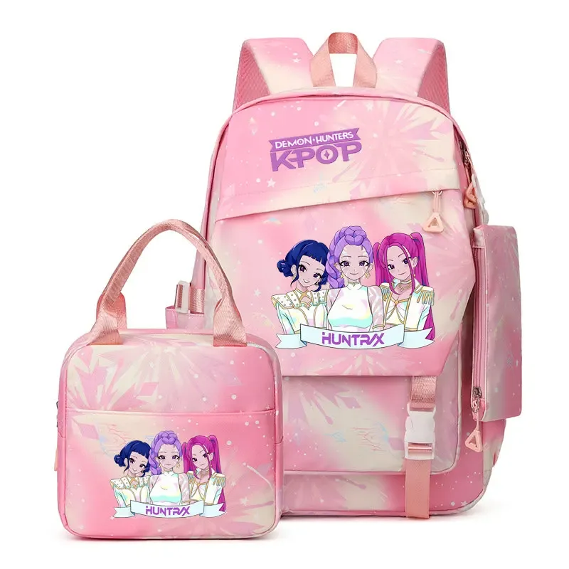 sac dos nylon rose motif floral scintillement pochette assortie voyage journee ultra léger compartiment intérieur
