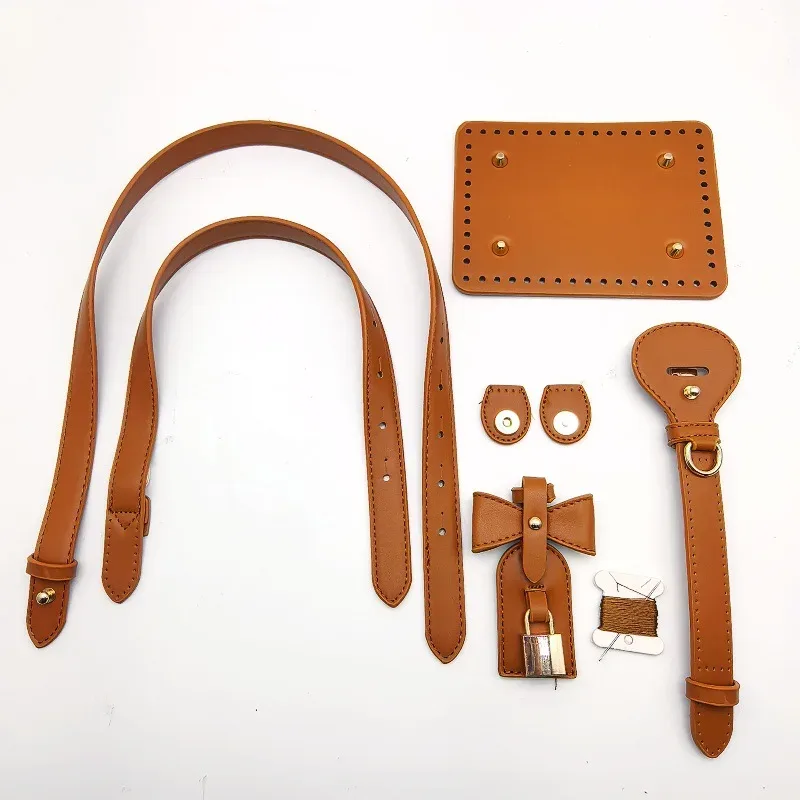 sac à main en paille tressée fait main diy, accessoires en cuir, sac seau vintage, matériau pour sac à bandoulière simple ou croisé