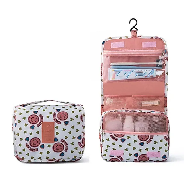 sac de voyage multifonctionnel avec crochet, sac de rangement pour maquillage et cosmétiques, trousse de toilette étanche, organiseur de beauté, sac de rangement pour salle de bain pour femmes
