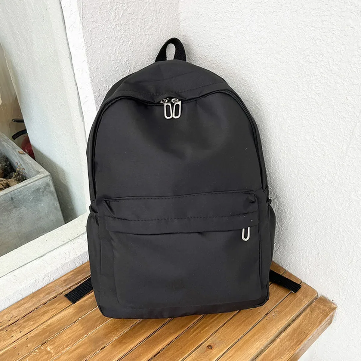 haute qualité nouveau imperméable à l'eau en nylon femmes sac à dos femme sac de voyage sacs à dos cartable pour adolescentes couleur unie bookbag