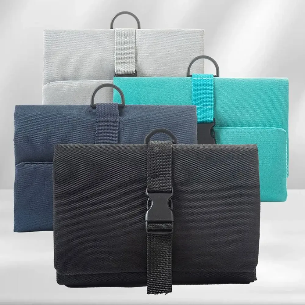 sac de toilette pliable avec crochet, sac de voyage multifonctionnel 3-en-1, sac de rangement suspendu amovible et étanche pour voyage