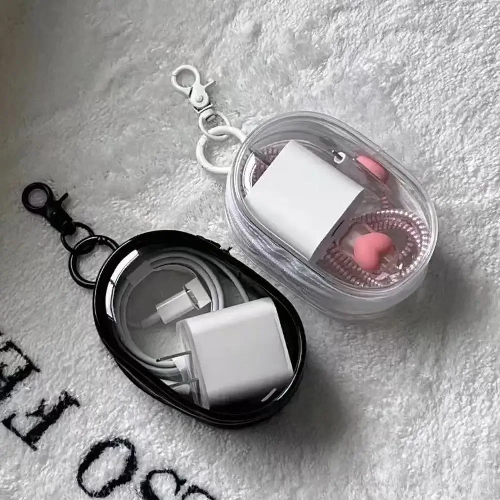 sac de rangement portable mini transparent avec fermeture éclair, boîte organisatrice de voyage pour clés, écouteurs, chargeurs, sac cadeau, sacs organisateurs transparents