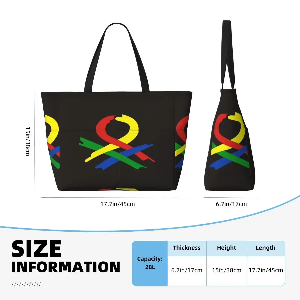 united colors of benetton – sac fourre-tout de plage, sac de sport, de yoga, grand sac fourre-tout pour femmes, sac de voyage, sac de fitness