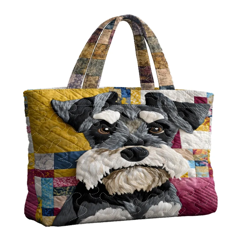 sac à main matelassé pour femme, motif chien yorkshire terrier amusant, sac à bandoulière décontracté pour le shopping quotidien