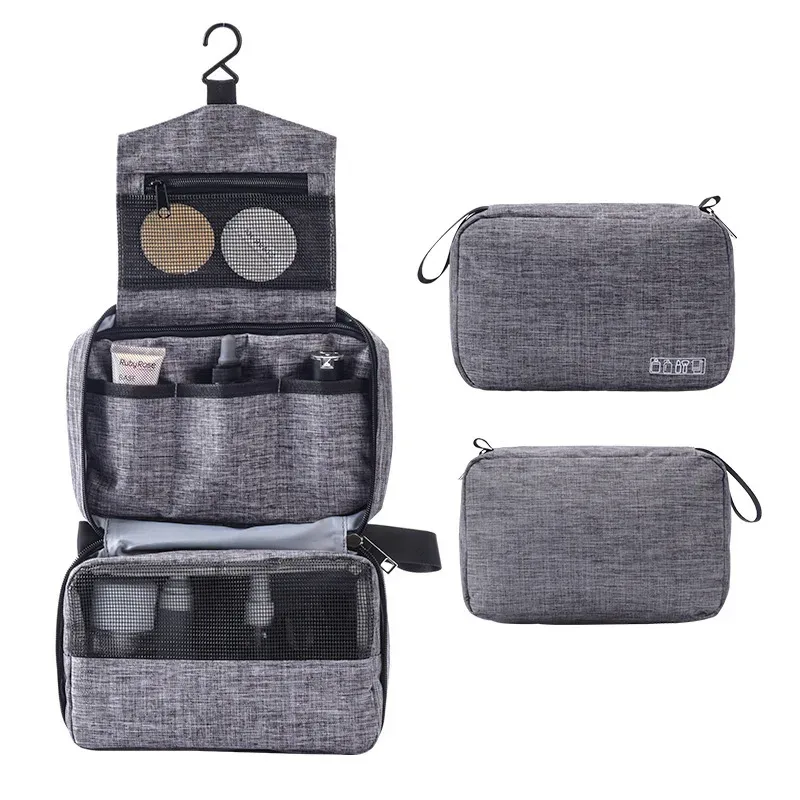 sac à cosmétiques suspendu pour hommes et femmes, organisateur de voyage multifonction, pochette de rangement de toilette et de maquillage, trousse de maquillage pliante pour esthéticienne