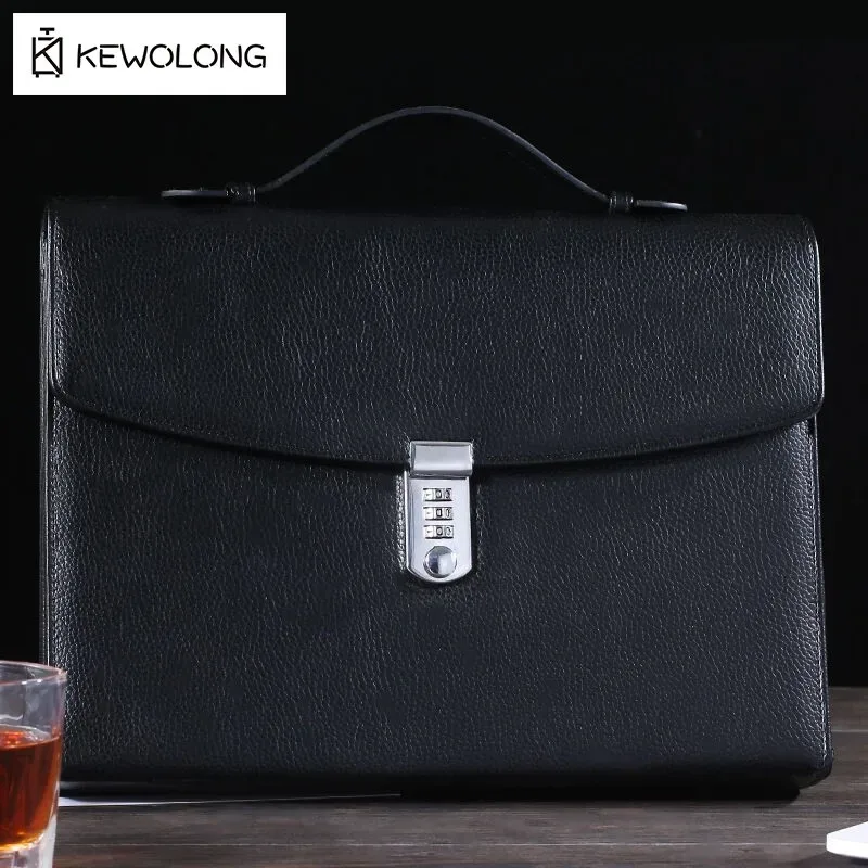 mallette professionnelle antivol verrouillable, sac à documents à serrure à combinaison de grande capacité pour hommes, étui d'attache pour avocat