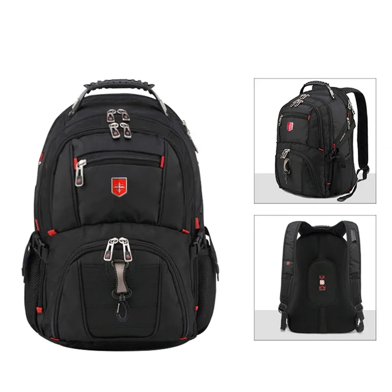 sac à dos suisse imperméable pour hommes, sacs à dos pour ordinateur portable 15.6/17 pouces, sacs de voyage scolaires, sac à dos d'affaires de grande capacité, mochila