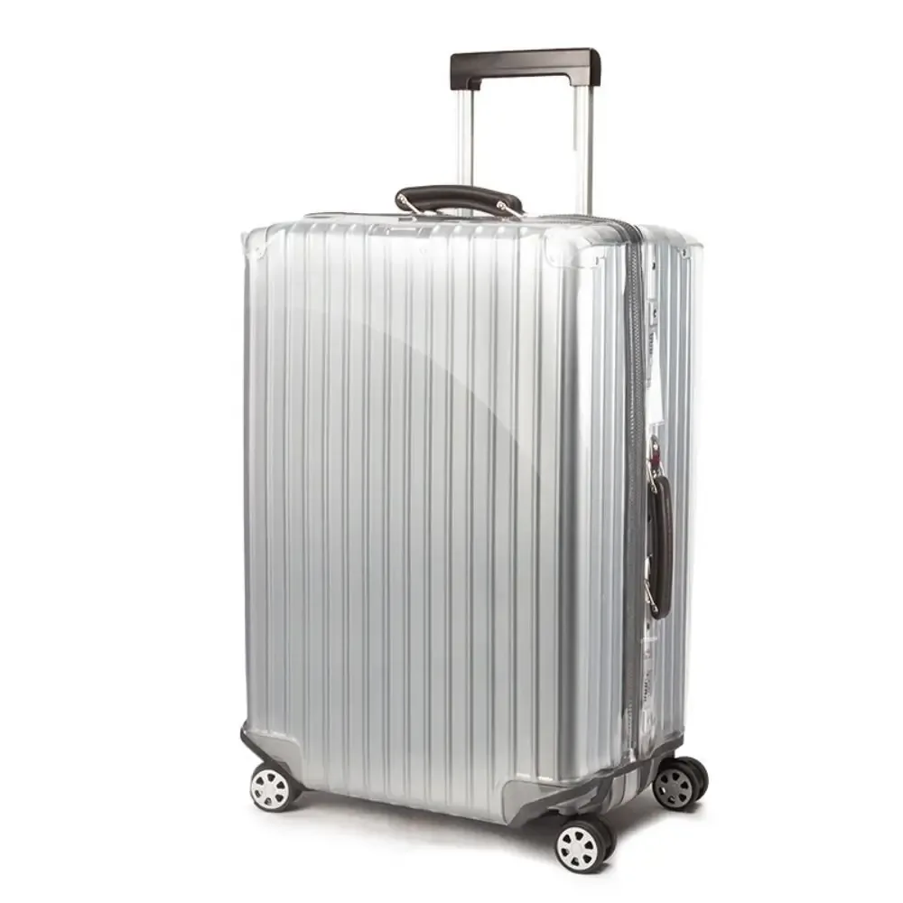 housse de valise transparente en pvc, imperméable, résistante à l'usure, anti-poussière, accessoires de voyage, aucun démontage requis