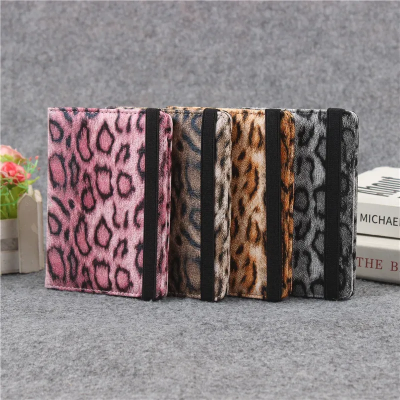 housse de passeport avec bande de fixation, étanche, avec clip intégré, protection rfid, motif léopard, porte-passeport, accessoires de voyage