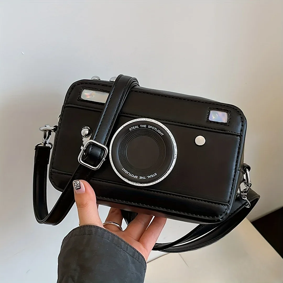 mini sac pour appareil photo personnalisé et créatif, sac à bandoulière rétro polyvalent, boîte de niche, petit sac carré à chaîne fraîche