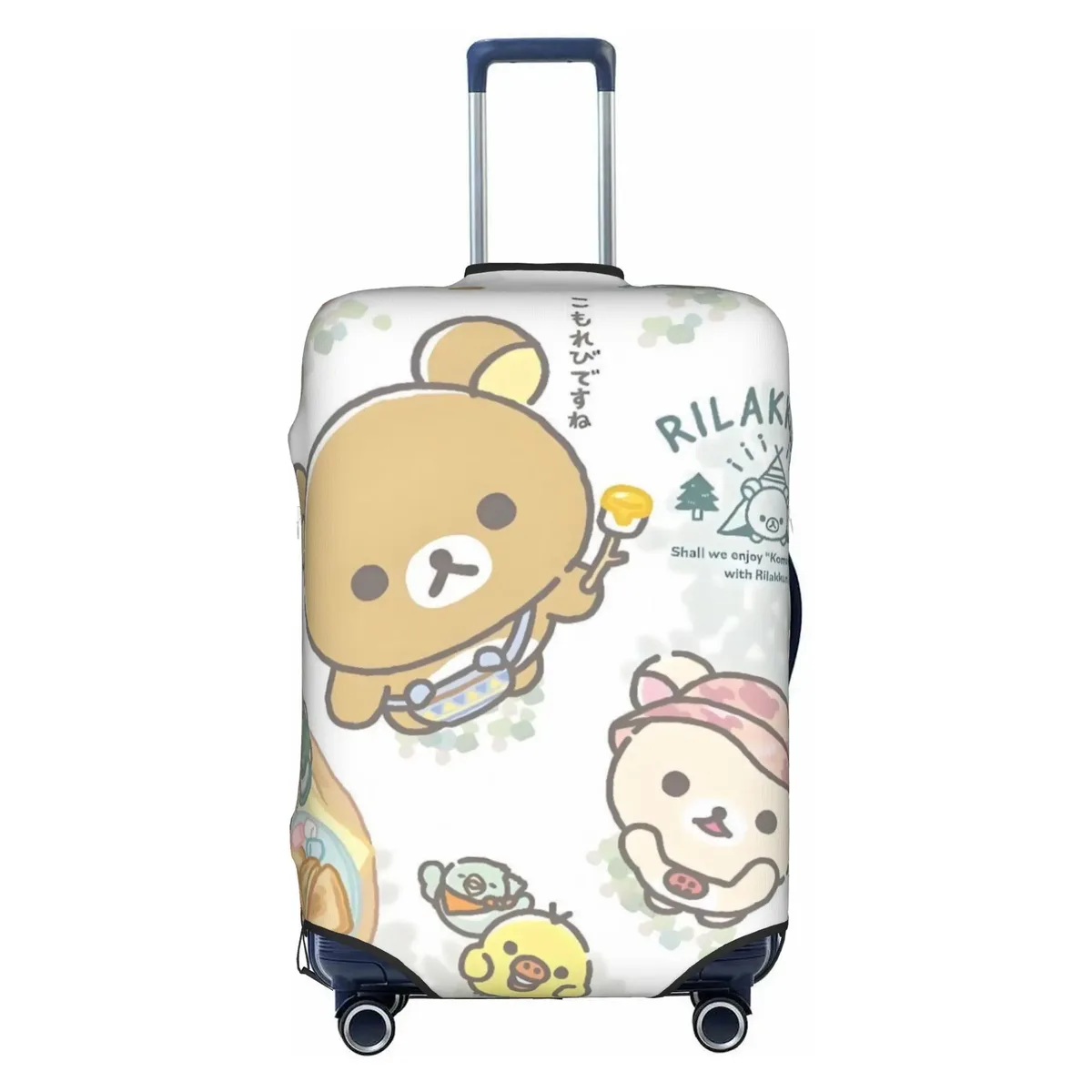 housse de bagage de voyage personnalisée r-rilakkumas, housse de protection élastique pour valise à motif de dessin animé, convient aux valises de 18 à 32 pouces