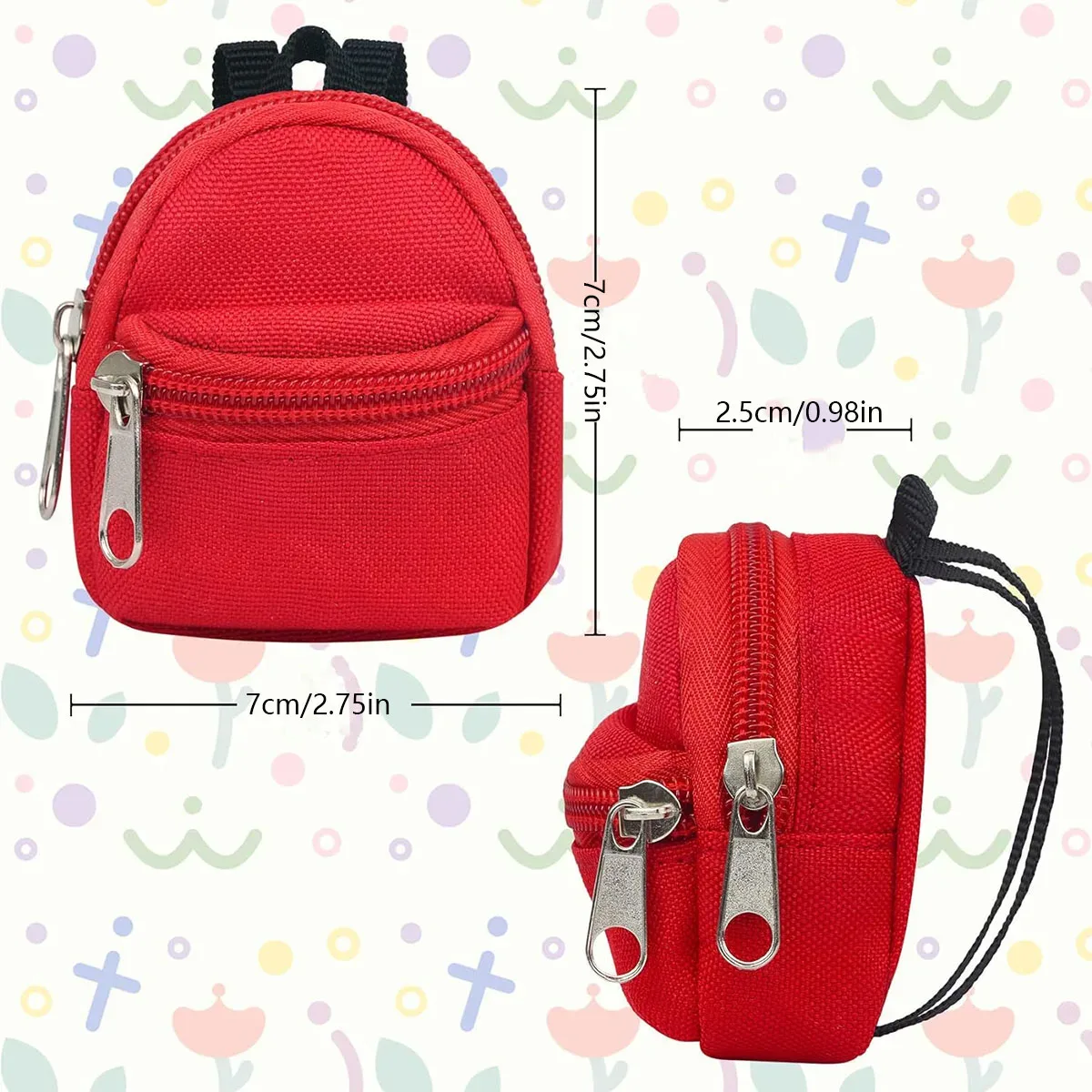 sac dos nylon petit format ovale fermeture glissière poche latérale double épaule poches latérales couleur vivante usage voyage