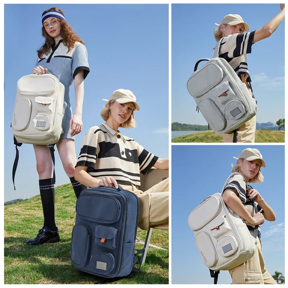 mixi nouveau design brevet sac à dos de voyage multifonctionnel unisexe étanche 18 pouces m5015