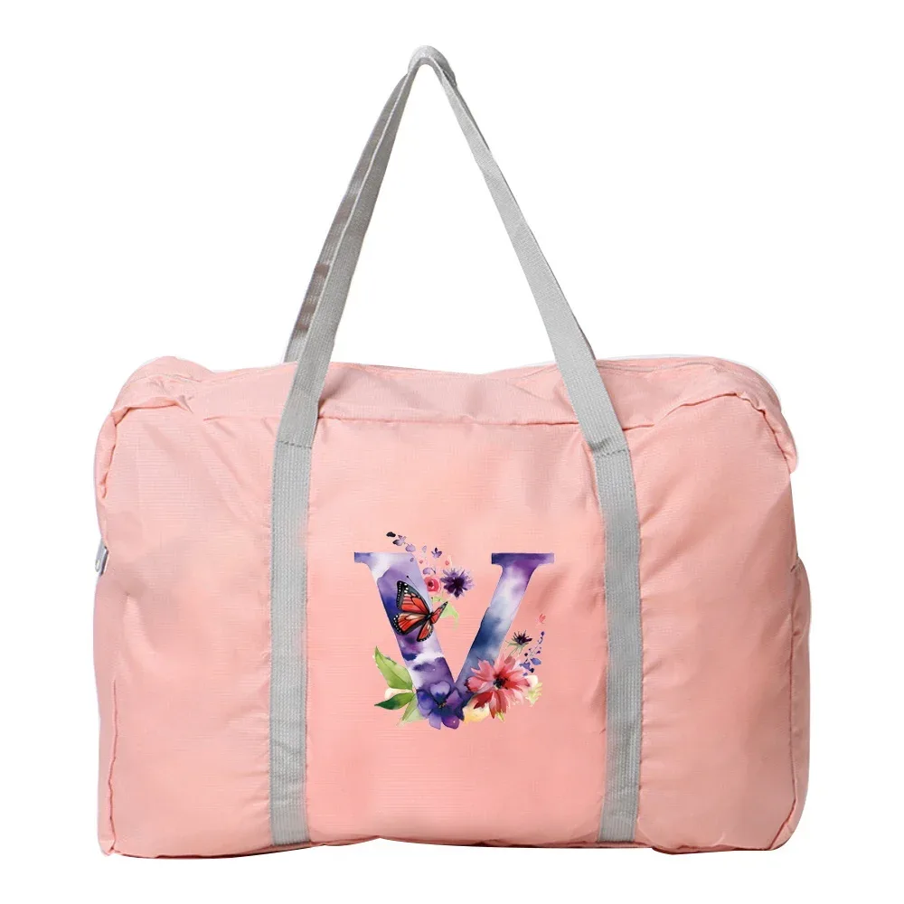 sac de voyage pliable réutilisable grande taille à motif papillon imprimé, sac de rangement écologique pour vêtements, sac de rangement pour articles ménagers et courses