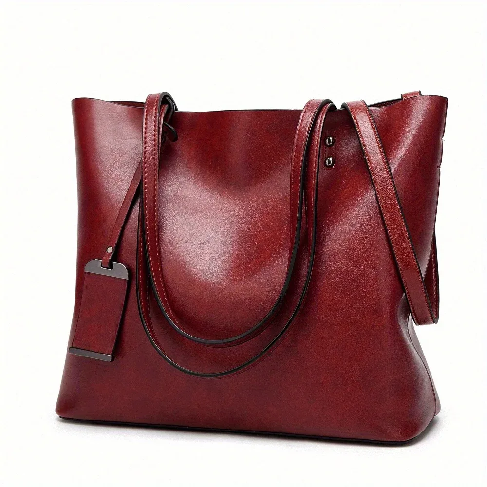 sac à main fourre-tout en cuir rétro classique pour femme, sac à bandoulière, documents, sac de travail, sac de séparation d'ordinateur, sac de voyage, à la mode