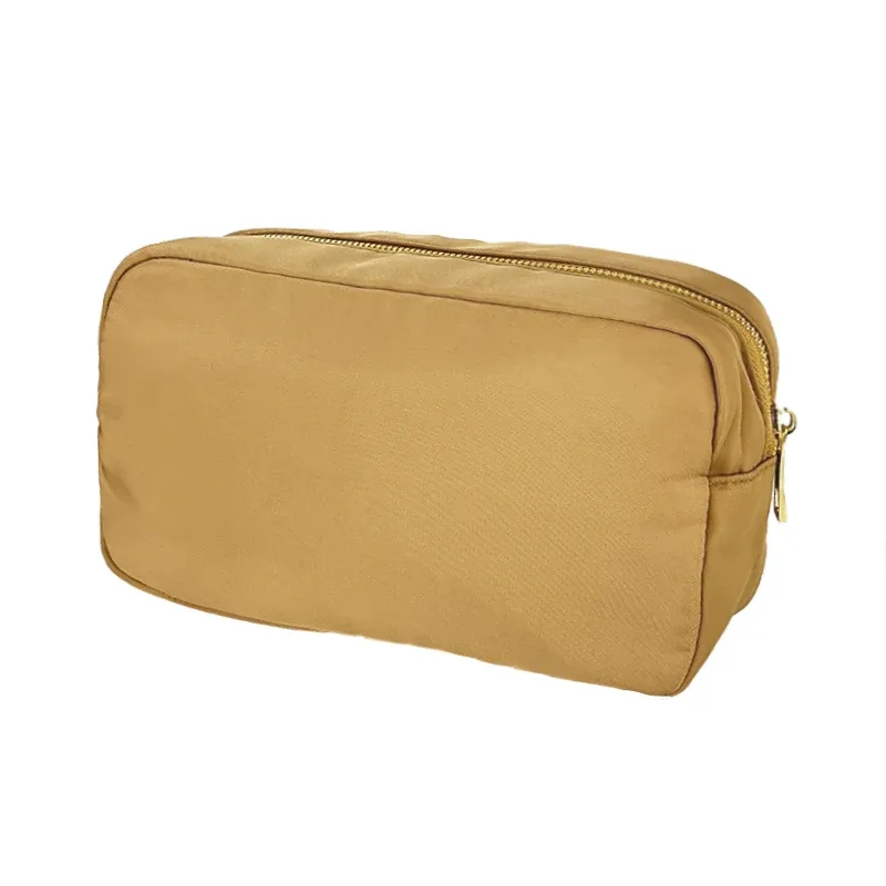 pochette de maquillage personnalisée en nylon rose, imperméable, pour femmes et filles, sac de voyage pour maquillage, organisateur de couleur bonbon, grande capacité