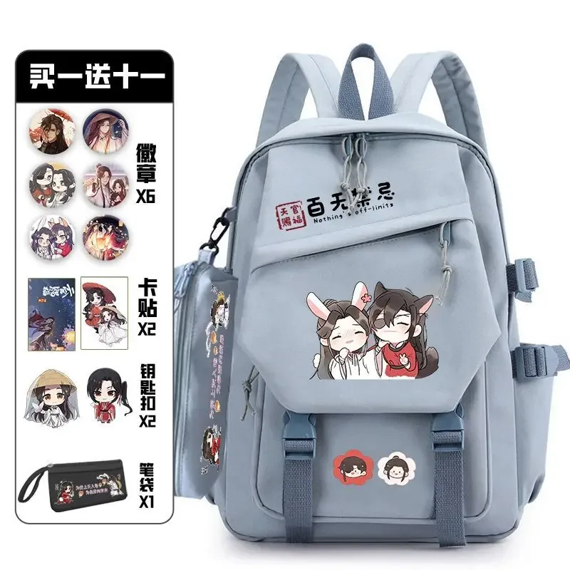 tianguancifu-sac à dos avec ensemble d'insignes oto, sac d'anime pour adolescents, cartable pour étudiants, sac de voyage pour livre, cosplay pour fille et garçon