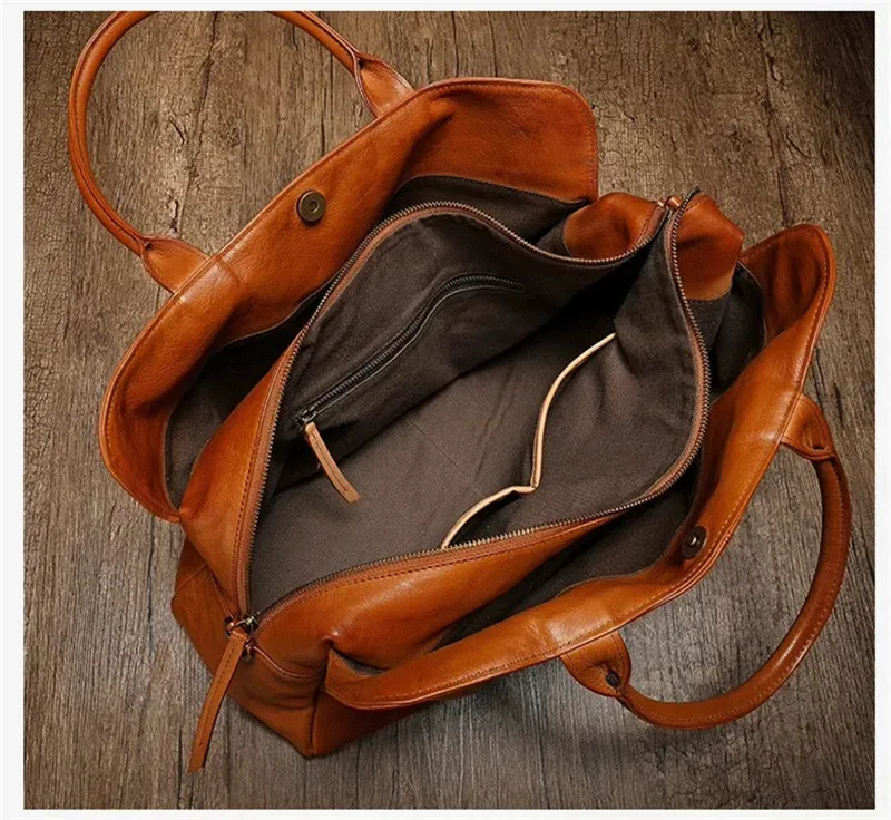 pndcloser-sac de voyage en cuir véritable pour hommes et femmes, grande capacité, sac de fitness en cuir de cercle souple, grand sac à main, décontracté, week-end, extérieur