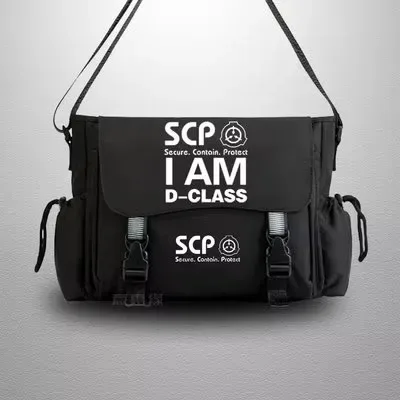 scp sécurisé conta sac de messager décontracté anime cosplay étudiant couverture lumineux sac à bandoulière pour hommes adolescents