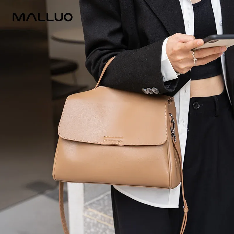 sac à bandoulière en cuir de vache véritable pour femmes, sac à main de luxe de créateur, sac à bandoulière souple en cuir pour le bureau.