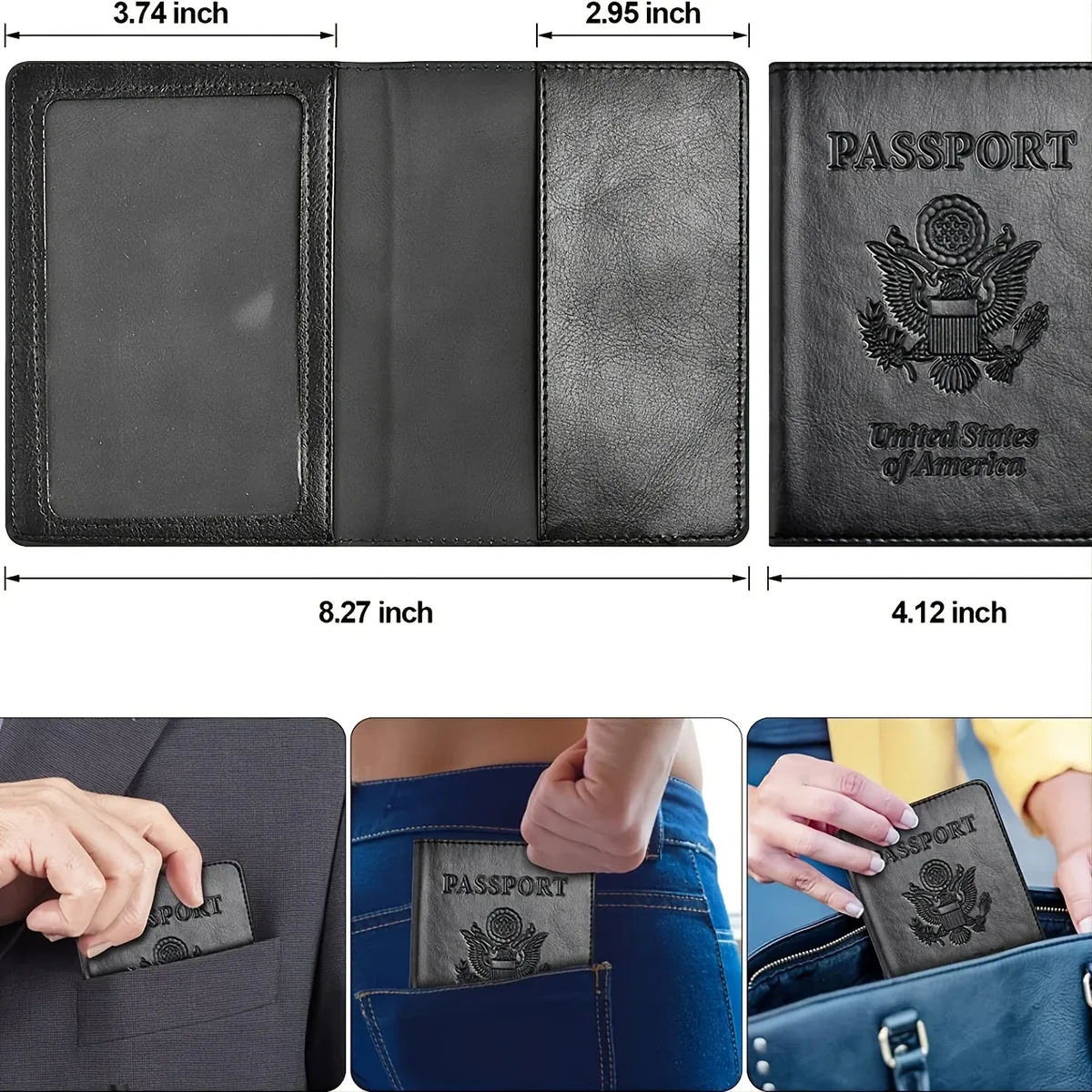 porte-passeport en cuir avec blocage rfid, étui à cartes, couverture, portefeuille, essentiel de voyage, voyage international, accessoires de voyage, ista haves