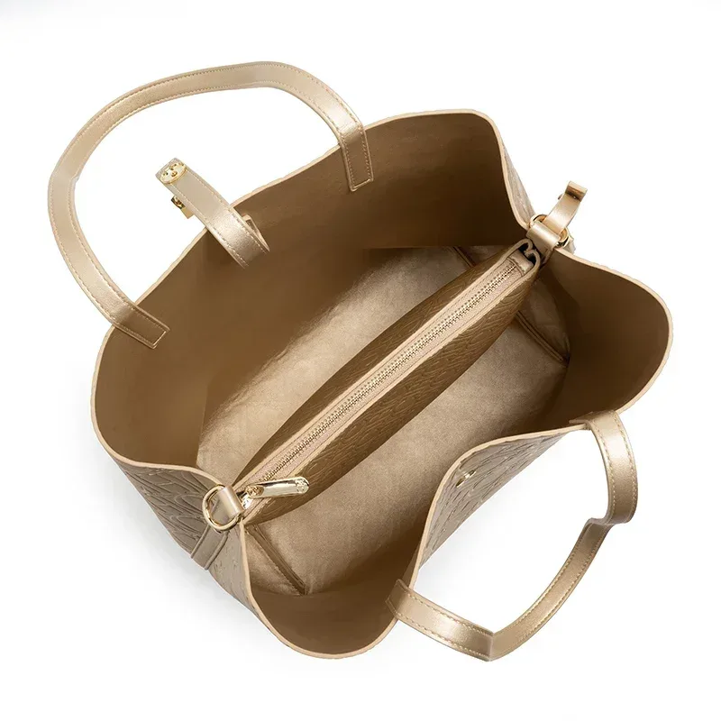 sac à main de luxe ch pour femmes, grande capacité, sac à bandoulière élégant pour le travail, sac à bandoulière doré pour le shopping