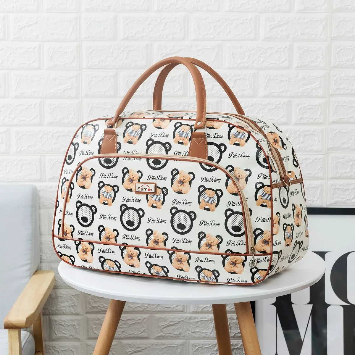 sacs fourre-tout de voyage en cuir pu pour femmes, sac à bagages de grande capacité, sac de sport étanche, sac de voyage décontracté pour week-end, organisateur
