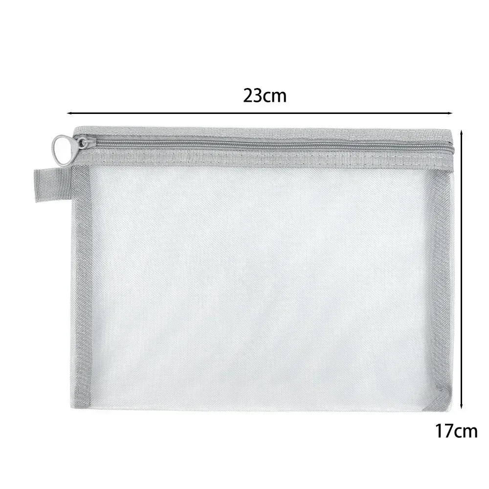 sacs à cosmétiques transparents en maille, petit grand sac de maquillage noir, étui de rangement de toilette de voyage portable, pochette de rangement de rouge à lèvres 1/3 pièces