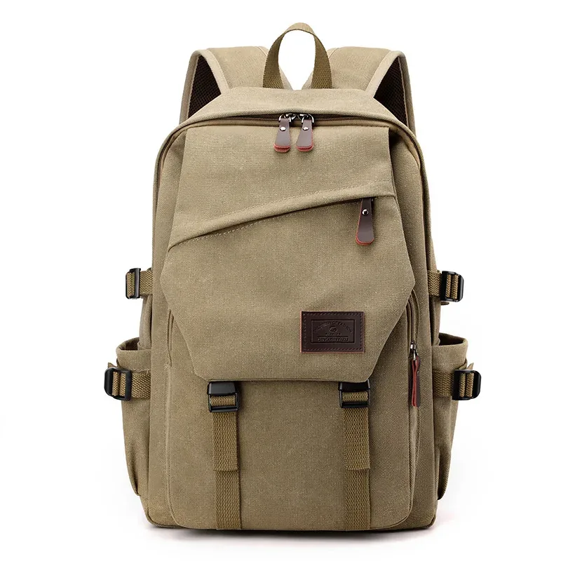 nouveaux hommes de haute qualité sac à dos hommes grande capacité voyage en plein air sac à dos style rétro toile quotidien sac à dos décontracté cartable