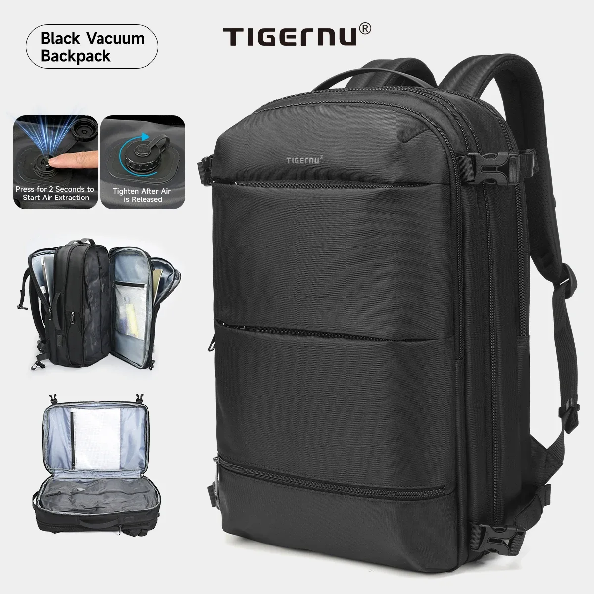 tigernu sacs à dos sous vide hommes sacs extensibles 17 pouces sac à dos pour ordinateur portable sacs hommes sacs à dos de voyage grande capacité sac à dos femmes sac