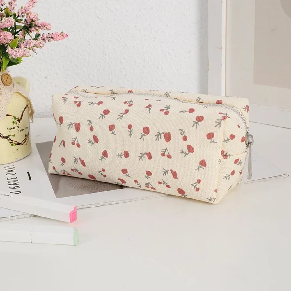 sac de maquillage portable pour femmes, sac de rangement d'automne, sac à cosmétiques en velours côtelé, mode pour l'école, usage quotidien, voyage