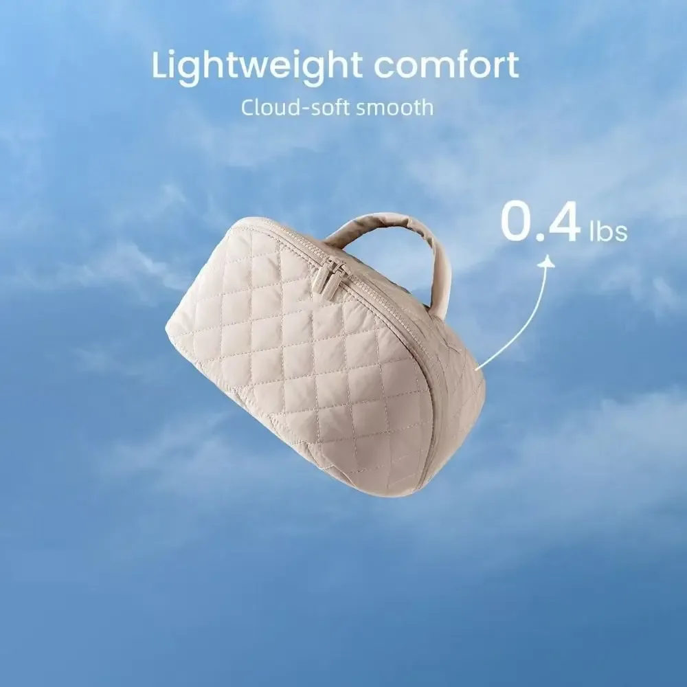 trousse de maquillage femme extra large, pliable et résistante à l'eau, pour cosmétiques et pinceaux