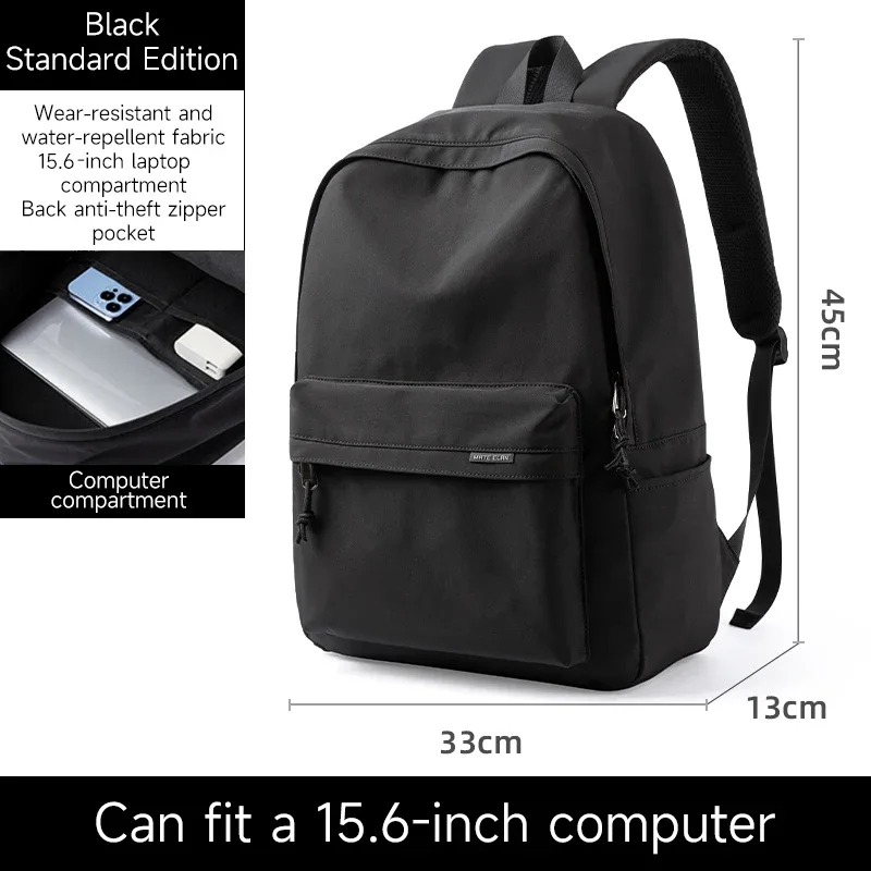 moyyi léger décontracté hommes sacs à dos d'école 14 pouces pochette d'ordinateur sport voyage sac à dos adolescent étudiants cartables