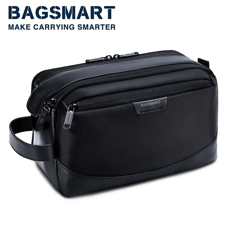 bagsmart trousse de toilette pour hommes, grand organisateur de trousse de toilette, trousse de maquillage, trousse de cosmétiques imperméable, trousse de voyage pour hommes.