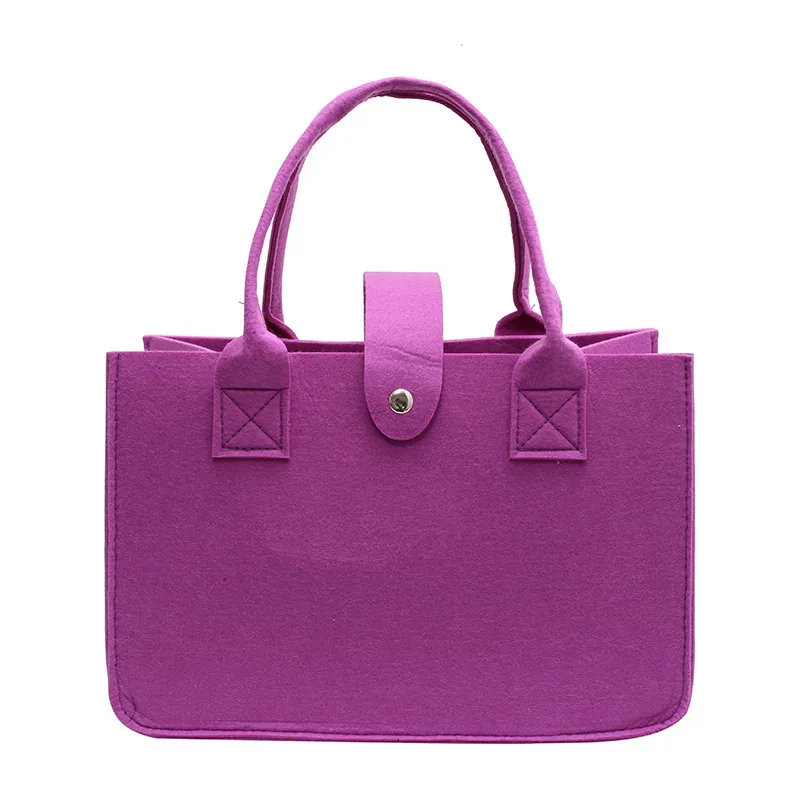 sac fourre-tout en feutre grande capacité couleur bonbon style ins, sac de courses portable à main, idéal pour cadeau de mariage et sac de transport quotidien