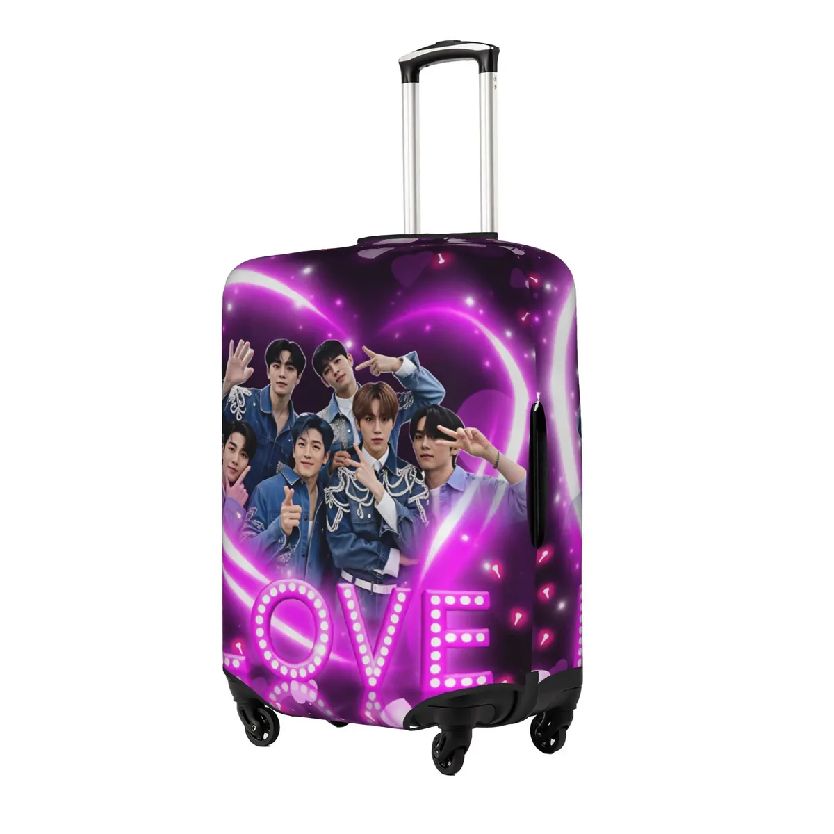 housse de protection amusante pour valise a-astros mj jinjin cha eun woo, lavable, yoon san ha rocky, housses de valise de voyage