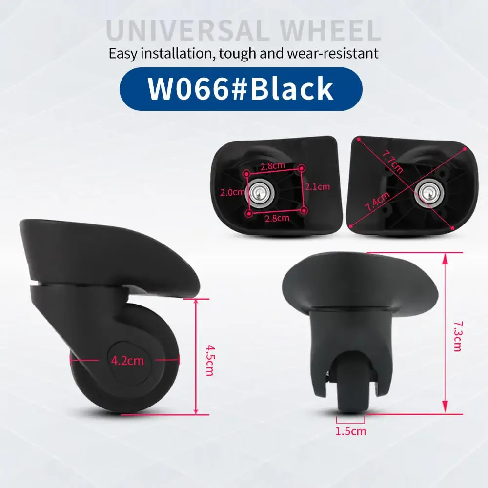 roue universelle silencieuse hongsheng pour valise, accessoires de remplacement et réparation de roues de valise à roulettes avec serrure à combinaison