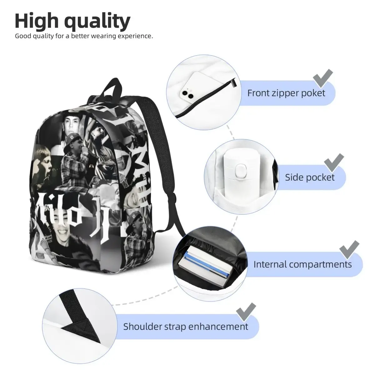 milo j sac à dos pour hommes femmes mode étudiant travail sac à dos ordinateur portable toile sacs cadeau