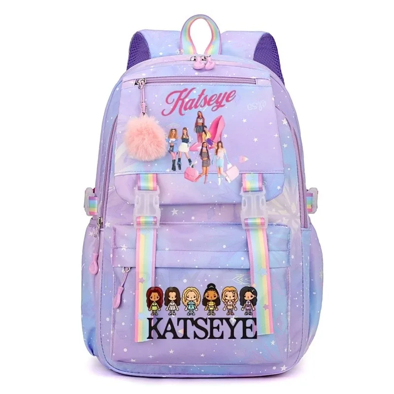 sac à dos kpop katseye pour femmes, sacs d'école multifonctionnels de grande capacité, sac à dos pour adolescents et étudiants, sac de voyage pour fans de mode