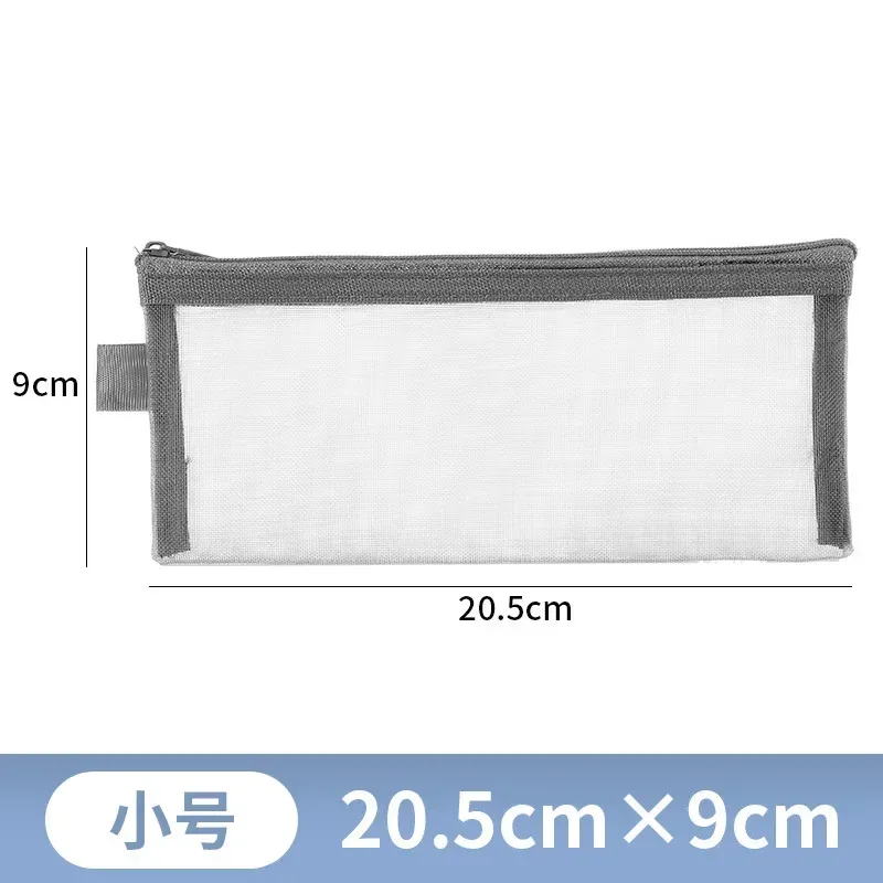 sac cosmétique de voyage en filet transparent, porte-cosmétiques, sac de rangement, étui à crayons à fermeture éclair, poudres de maquillage en nylon portable