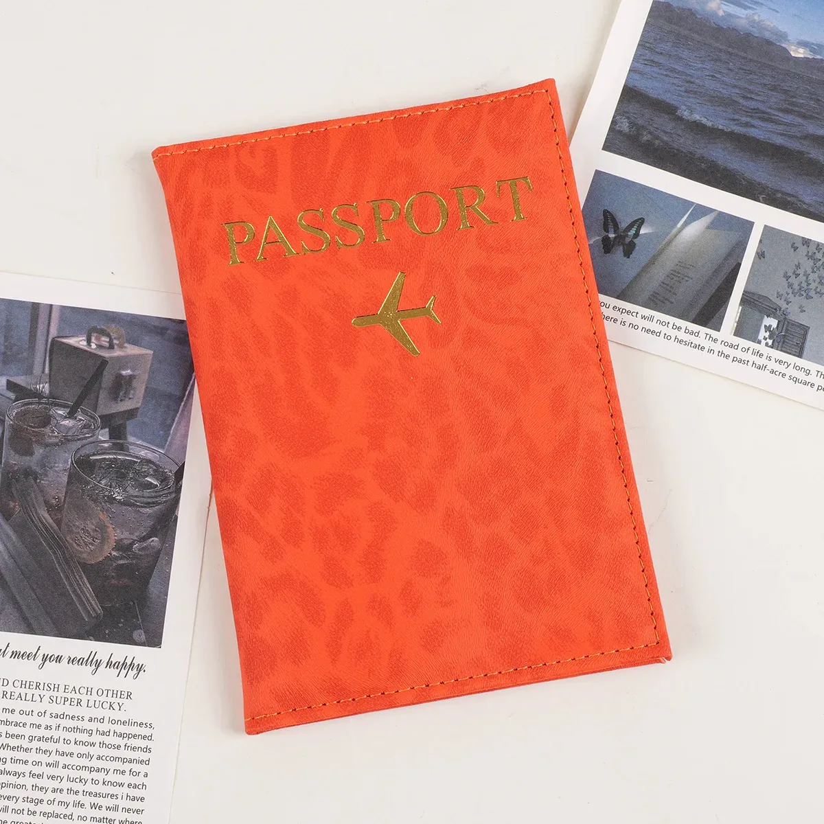 nouveau porte-passeport de voyage housse pour femmes hommes en cuir pu carte billet passeport couvre support accessoires de protection