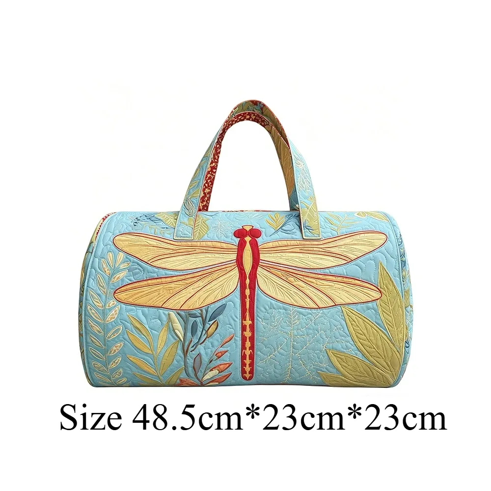 sac de voyage matelassé 3d dragonfly pour femme, sac de week-end, sac de sport, sac de transport artistique, bagage à main, article personnel