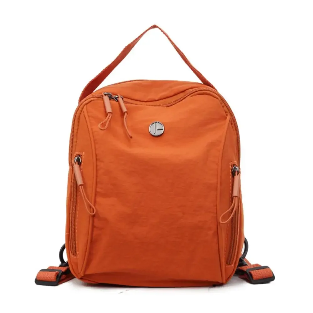 sac à dos en nylon froissé pour femmes, petit sac à bandoulière imperméable, léger, multi-poches, sac de voyage à bandoulière pour dames